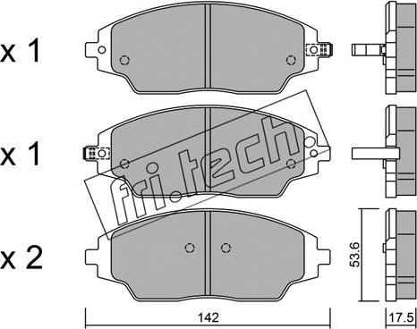 Fri.Tech. 1032.0 - Kit pastiglie freno, Freno a disco autozon.pro