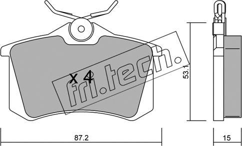 Fri.Tech. 102.0 - Kit pastiglie freno, Freno a disco autozon.pro