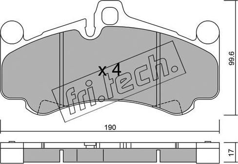 Fri.Tech. 1028.0 - Kit pastiglie freno, Freno a disco autozon.pro