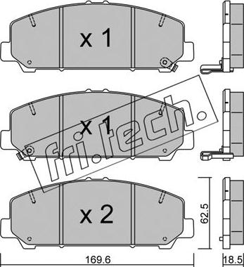 Fri.Tech. 1075.0 - Kit pastiglie freno, Freno a disco autozon.pro