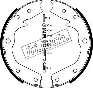 Fri.Tech. 1073.173K - Kit ganasce, Freno stazionamento autozon.pro