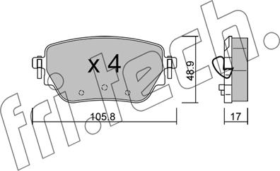 Fri.Tech. 1195.0 - Kit pastiglie freno, Freno a disco autozon.pro