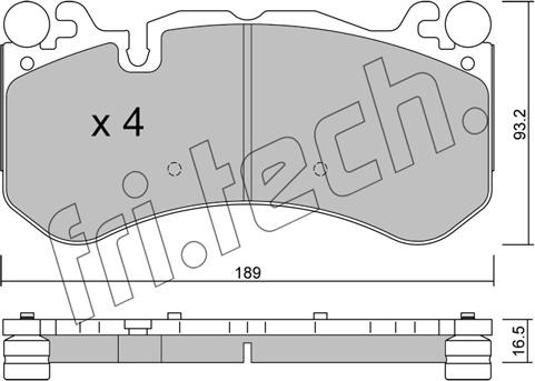 Fri.Tech. 1198.0 - Kit pastiglie freno, Freno a disco autozon.pro