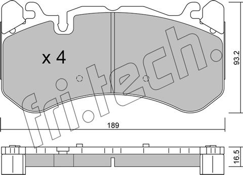 Fri.Tech. 1198.1 - Kit pastiglie freno, Freno a disco autozon.pro