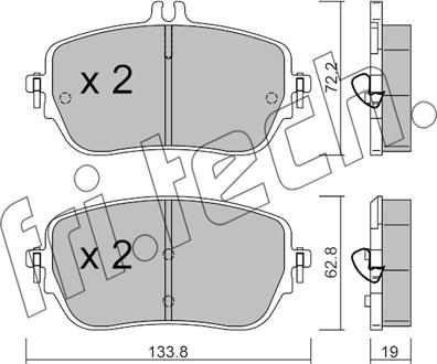 Fri.Tech. 1193.0 - Kit pastiglie freno, Freno a disco autozon.pro