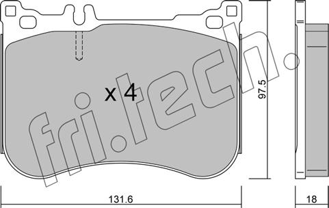 Fri.Tech. 1197.0 - Kit pastiglie freno, Freno a disco autozon.pro