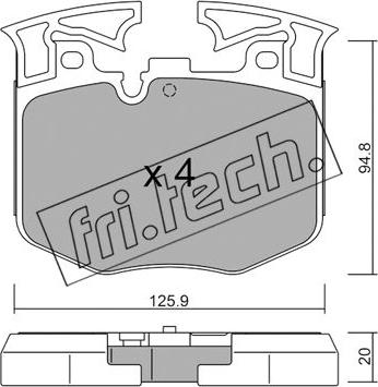 Fri.Tech. 1146.0 - Kit pastiglie freno, Freno a disco autozon.pro