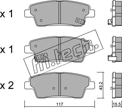 Fri.Tech. 1140.0 - Kit pastiglie freno, Freno a disco autozon.pro