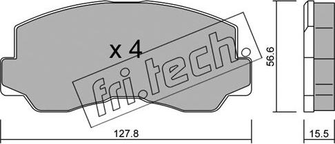 Fri.Tech. 114.0 - Kit pastiglie freno, Freno a disco autozon.pro