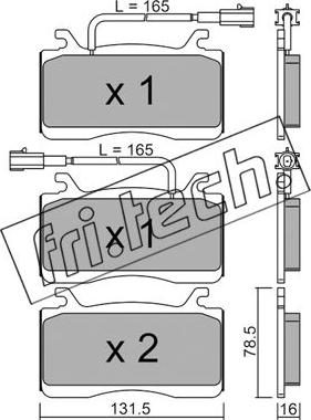 Fri.Tech. 1141.0 - Kit pastiglie freno, Freno a disco autozon.pro