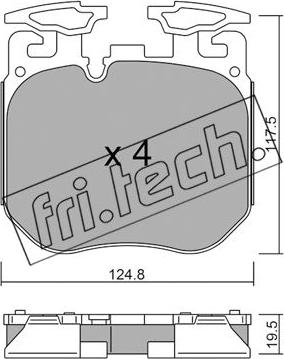 Fri.Tech. 1147.0 - Kit pastiglie freno, Freno a disco autozon.pro