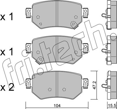 Fri.Tech. 1159.0 - Kit pastiglie freno, Freno a disco autozon.pro