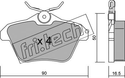 Fri.Tech. 115.0 - Kit pastiglie freno, Freno a disco autozon.pro