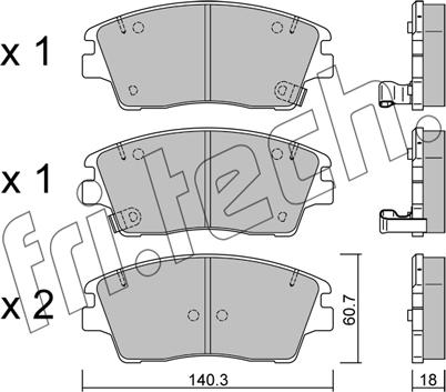 Fri.Tech. 1164.0 - Kit pastiglie freno, Freno a disco autozon.pro