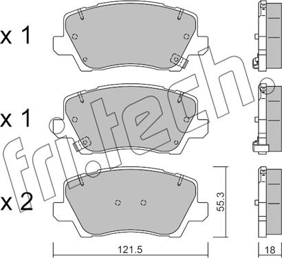 Fri.Tech. 1165.0 - Kit pastiglie freno, Freno a disco autozon.pro