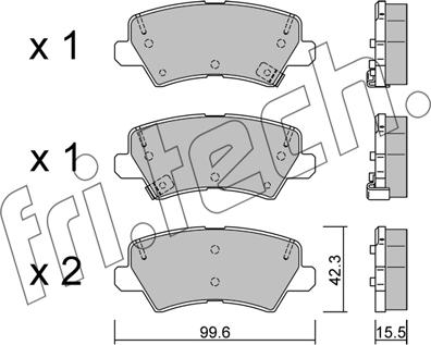 Fri.Tech. 1166.0 - Kit pastiglie freno, Freno a disco autozon.pro