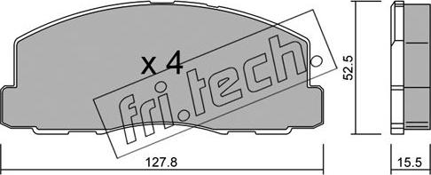 Fri.Tech. 116.0 - Kit pastiglie freno, Freno a disco autozon.pro