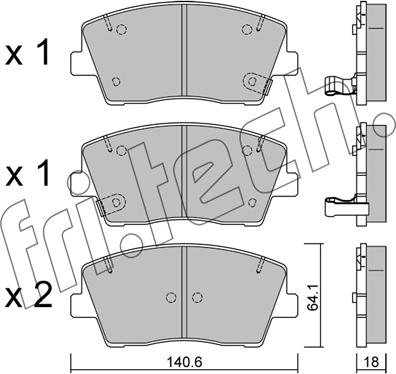 Fri.Tech. 1168.0 - Kit pastiglie freno, Freno a disco autozon.pro