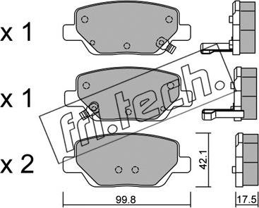 Fri.Tech. 1104.0 - Kit pastiglie freno, Freno a disco autozon.pro