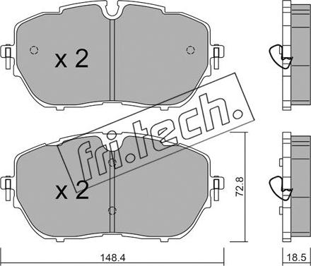 Fri.Tech. 1105.0 - Kit pastiglie freno, Freno a disco autozon.pro