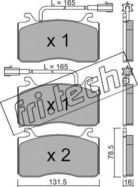 Fri.Tech. 1100.0 - Kit pastiglie freno, Freno a disco autozon.pro