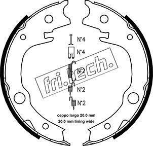 Fri.Tech. 1115.315K - Kit ganasce, Freno stazionamento autozon.pro