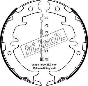 Fri.Tech. 1115.311K - Kit ganasce, Freno stazionamento autozon.pro