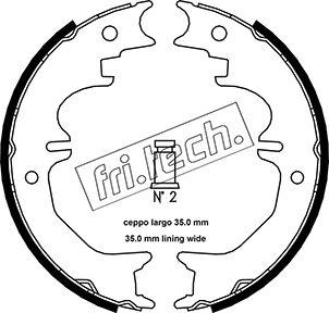 Fri.Tech. 1115.313 - Kit ganasce, Freno stazionamento autozon.pro