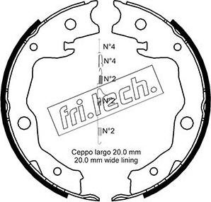 Fri.Tech. 1115.322K - Kit ganasce, Freno stazionamento autozon.pro