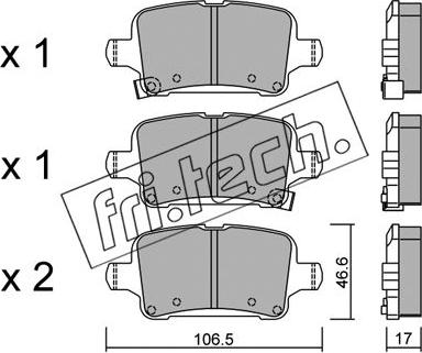 Fri.Tech. 1116.0 - Kit pastiglie freno, Freno a disco autozon.pro