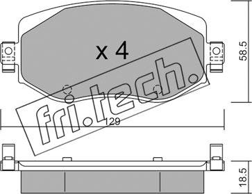 Fri.Tech. 1110.0 - Kit pastiglie freno, Freno a disco autozon.pro