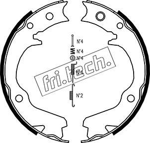 Fri.Tech. 1110.336K - Kit ganasce, Freno stazionamento autozon.pro