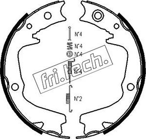 Fri.Tech. 1110.337K - Kit ganasce, Freno stazionamento autozon.pro