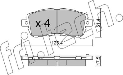 Fri.Tech. 1185.0 - Kit pastiglie freno, Freno a disco autozon.pro