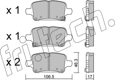 Fri.Tech. 1180.0 - Kit pastiglie freno, Freno a disco autozon.pro