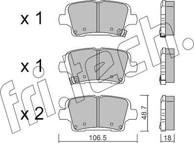 Fri.Tech. 1181.0 - Kit pastiglie freno, Freno a disco autozon.pro