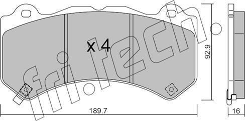 Fri.Tech. 1182.0 - Kit pastiglie freno, Freno a disco autozon.pro