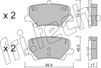 Fri.Tech. 1187.0 - Kit pastiglie freno, Freno a disco autozon.pro