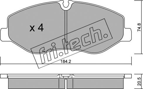 Fri.Tech. 1139.0 - Kit pastiglie freno, Freno a disco autozon.pro