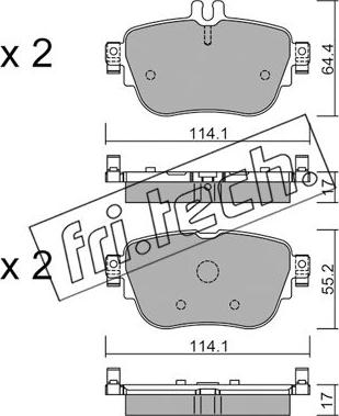 Fri.Tech. 1136.0 - Kit pastiglie freno, Freno a disco autozon.pro