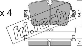 Fri.Tech. 1130.0 - Kit pastiglie freno, Freno a disco autozon.pro