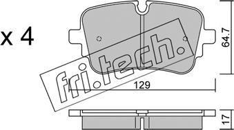 Fri.Tech. 1130.1 - Kit pastiglie freno, Freno a disco autozon.pro