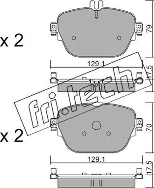 Fri.Tech. 1138.0 - Kit pastiglie freno, Freno a disco autozon.pro