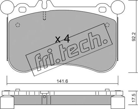 Fri.Tech. 1133.0 - Kit pastiglie freno, Freno a disco autozon.pro