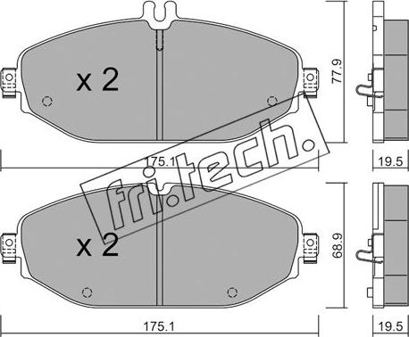 Fri.Tech. 1132.0 - Kit pastiglie freno, Freno a disco autozon.pro