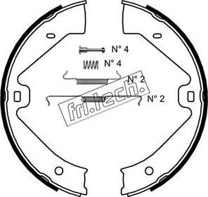 Fri.Tech. 1124.289K - Kit ganasce, Freno stazionamento autozon.pro