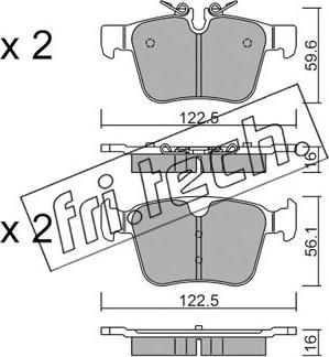 Fri.Tech. 1122.0 - Kit pastiglie freno, Freno a disco autozon.pro