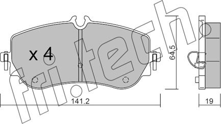 Fri.Tech. 1175.0 - Kit pastiglie freno, Freno a disco autozon.pro