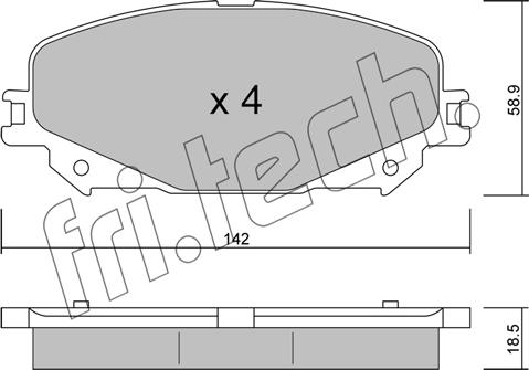 Fri.Tech. 1176.0 - Kit pastiglie freno, Freno a disco autozon.pro