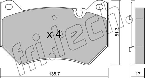 Fri.Tech. 1170.0 - Kit pastiglie freno, Freno a disco autozon.pro